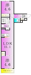 セレスティア南花畑III 2LDKの間取図画像