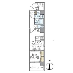 D’s　VARIE三ノ輪レジデンス 7階1LDKの間取り