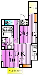 アヴァンス梅田 3階1LDKの間取り
