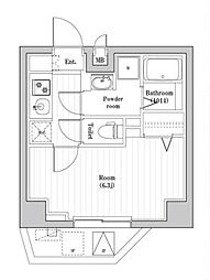 SPコート亀有 5階1Kの間取り