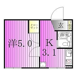 コートM＆A Part6 3階1Kの間取り