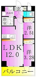 GRAN PASEO 谷在家 5階2LDKの間取り