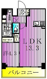 ORSUS　UMEJIMA 6階1LDKの間取り