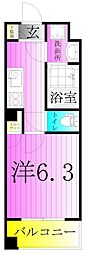 日暮里舎人ライナー 西新井大師西駅 徒歩5分の賃貸マンション 3階1Kの間取り