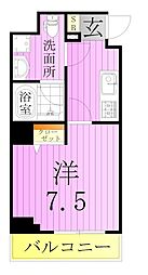 MAXIV ALIVE梅島 2階1Kの間取り