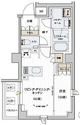 デュオステージ北千住2 1LDKの間取図画像