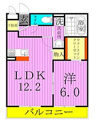 メゾンクロノス 1LDKの間取図画像