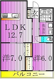 フローラルハイツII 2階