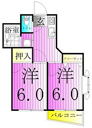 リバーサイド小泉 2Kの間取図画像