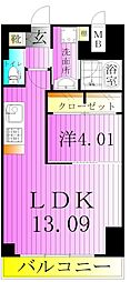 プレジオ西新井 1LDKの間取図画像