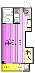 リヴレーヌ56 1Kの間取図画像