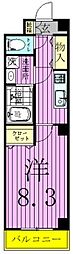 プロムナード六木 1Kの間取図画像