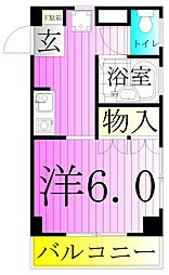 ビラ綾瀬 ワンルームの間取図画像