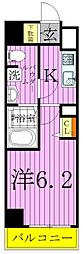 クレヴィスタ北綾瀬 1Kの間取図画像
