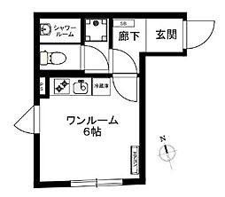 D-BASE北千住 ワンルームの間取図画像