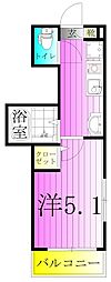 メルディア舎人 1Kの間取図画像