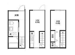 Mok Terrace北綾瀬 1LDKの間取図画像