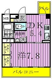 シャトレエレガン 1DKの間取図画像