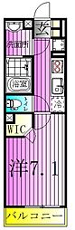 リブリ・南花畑 1Kの間取図画像