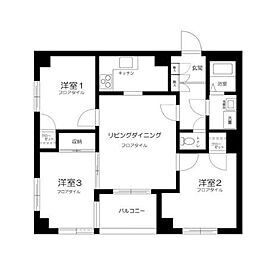 成加パラシオン 3LDKの間取図画像