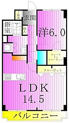 リレント谷塚 2LDKの間取図画像