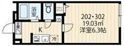 フィオーネ北千住II 1Kの間取図画像