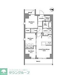 東京メトロ日比谷線 三ノ輪駅 徒歩8分の賃貸マンション 3階3LDKの間取り