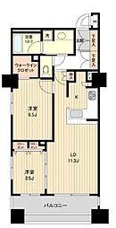 HF銀座レジデンスEAST 2階2LDKの間取り