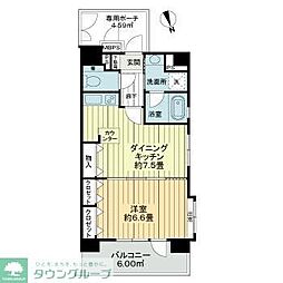 ライオンズマンション浅草雷門 9階1DKの間取り