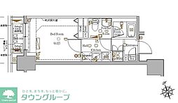 ブレシア銀座イースト 3階1Kの間取り