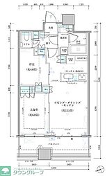 パークタワー勝どき　サウス棟 49階2LDKの間取り