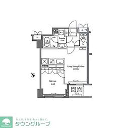 コンフォリア日本橋 6階1LDKの間取り