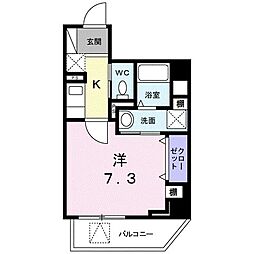 プレシャスワン錦糸町 6階1Kの間取り