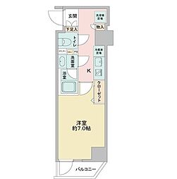 ＣＡＶＡＮＡ浅草 3階1Kの間取り