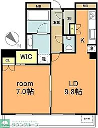 東京レジデンス 7階1LDKの間取り