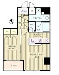 Ｌｉａｉｓｏｎ銀座一丁目 7階1LDKの間取り