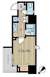 CITY SPIRE新川 2階1Kの間取り