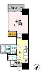 フィールドライズ日本橋 6階1Kの間取り