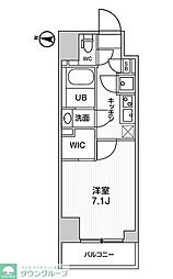 ガリシア森下V 6階1Kの間取り