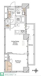 ブランシエスタ両国 9階1LDKの間取り