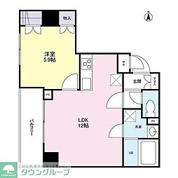 スカイタウン押上 4階1LDKの間取り