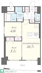 Portofino(ポルトフィーノ) 5階2LDKの間取り