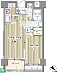 リベルテ月島 1LDKの間取図画像