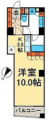パークアクシス日本橋ステージ 1Kの間取図画像