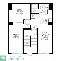 RuygoOshiage 2LDKの間取図画像
