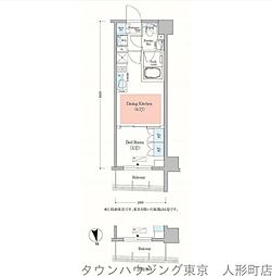 アーバネックス日本橋馬喰町 1DKの間取図画像