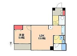 コンフォリア銀座EAST 1LDKの間取図画像