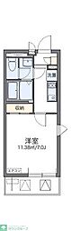 レオネクスト錦糸 1Kの間取図画像
