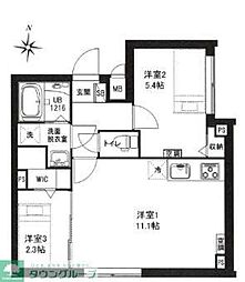 レピュア東大島駅前レジデンス 2LDKの間取図画像