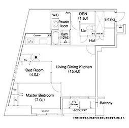 コンフォリア銀座EAST 2SLDKの間取図画像